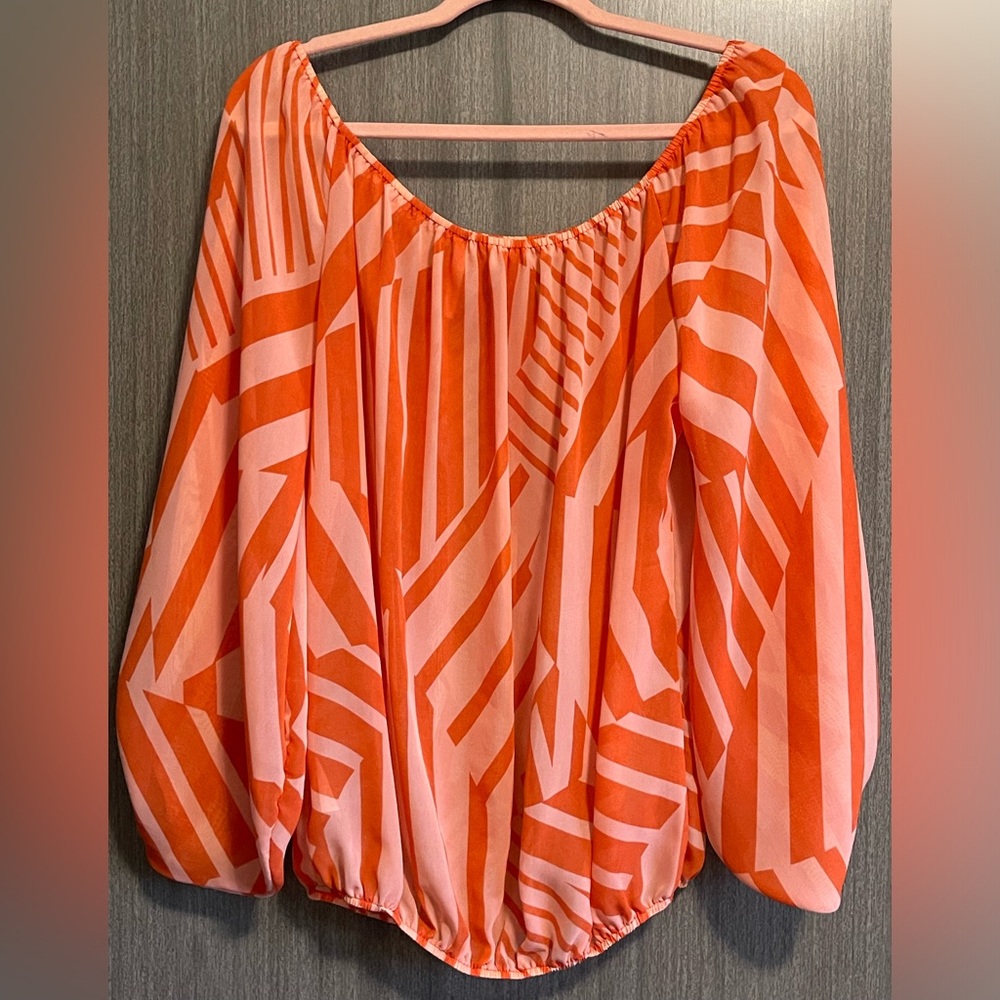 Emma Rose Coral Blouse - Size Small